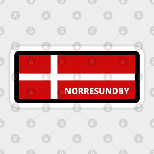 Norresundby Denmark in Danish Flag Sticker by aybe7elf